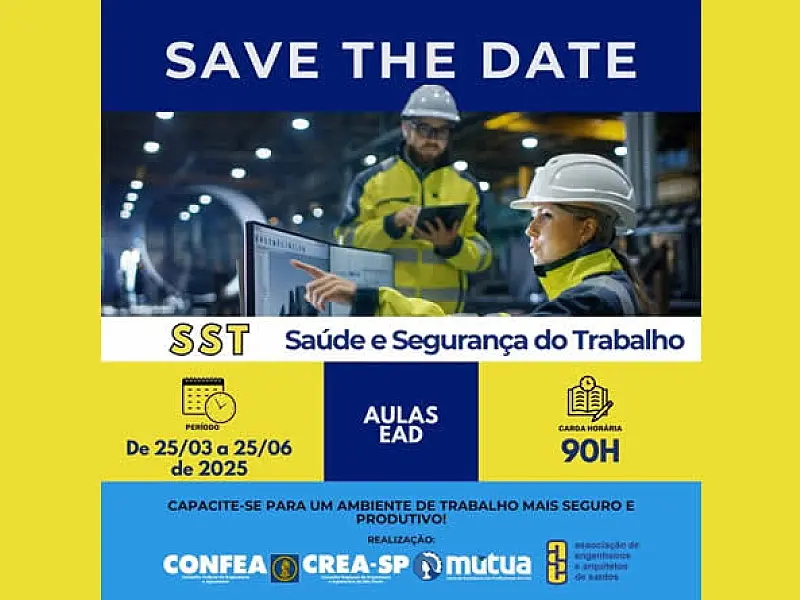 AEAS abre inscrições para curso de Saúde e Segurança do Trabalhador