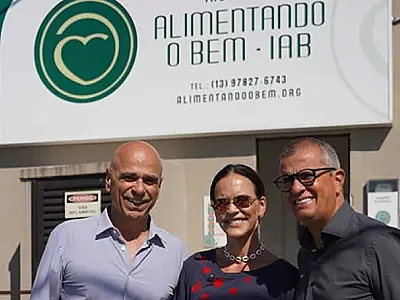 Instituto Alimentando o Bem mostra iniciativas de desenvolvimento social para o prefeito do Guarujá