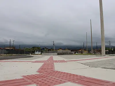 Obras de construção do Parque de Lazer Maracanã, em Praia Grande, avançam