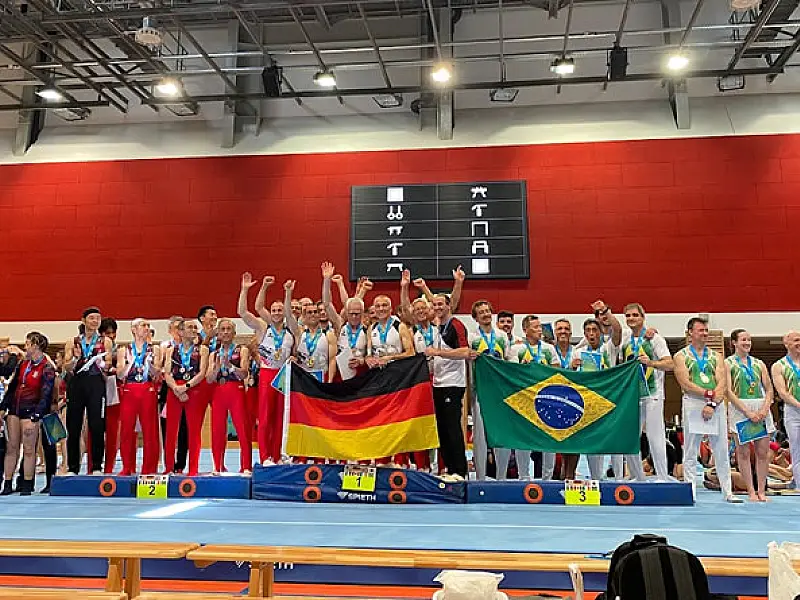 Santistas conquistam o bronze no  Mundial Master de Ginástica Artística, na Alemanha