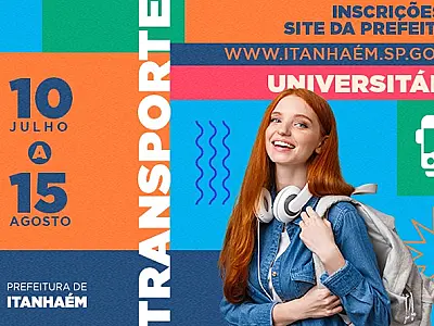 Cadastro para Transporte Universitário de Itanhaém acontece entre 10 de julho e 15 de agosto