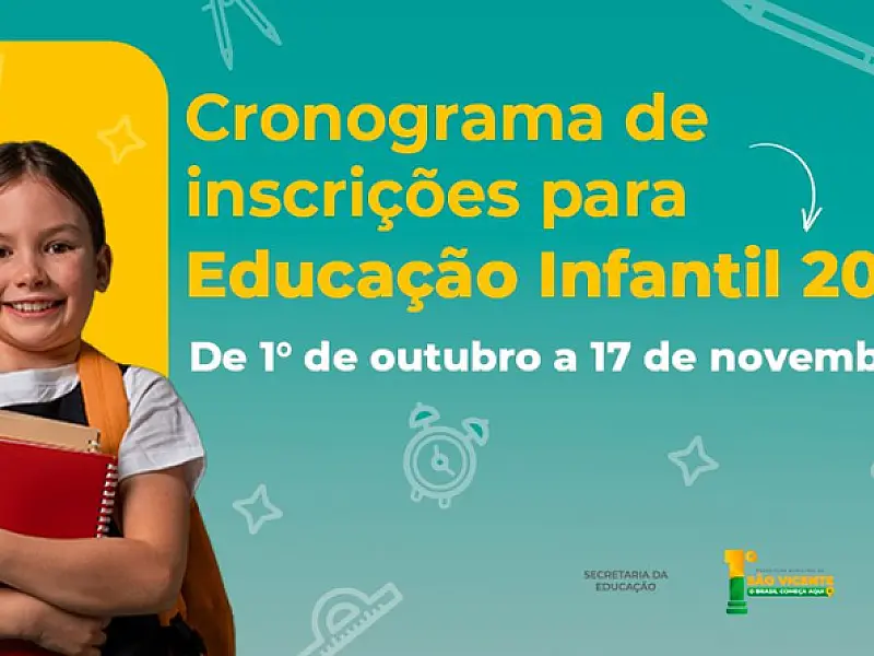 São Vicente divulga cronograma de inscrições para Educação Infantil 2026