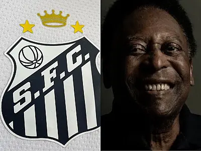 Pelé é homenageado em novo escudo do Santos