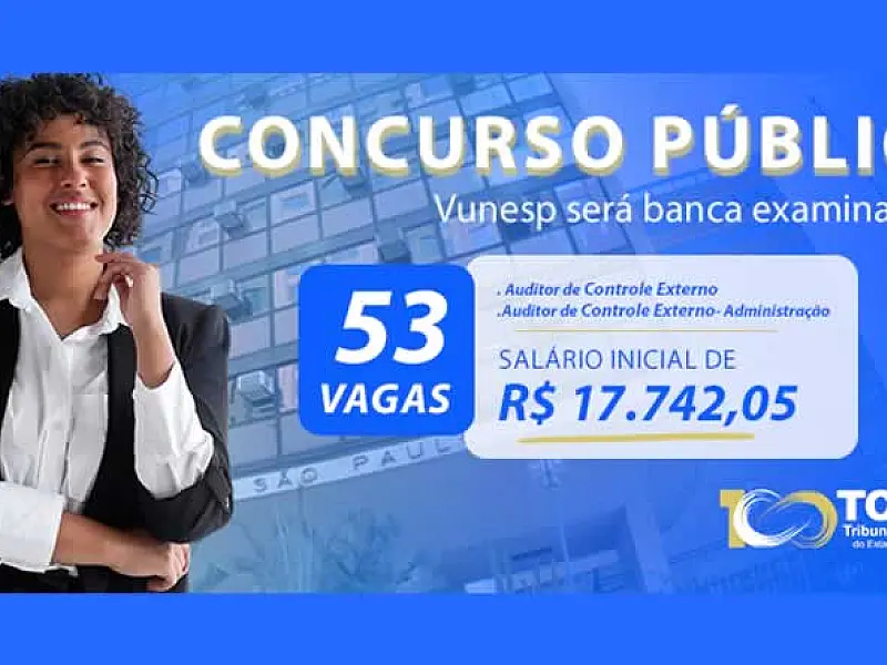 Vunesp realizará provas do concurso para Auditor no Tribunal de Contas