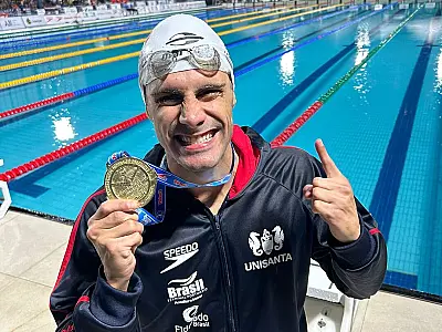 Léo de Deus garante índice para mundial e Unisanta fecha o dia com 7 medalhas