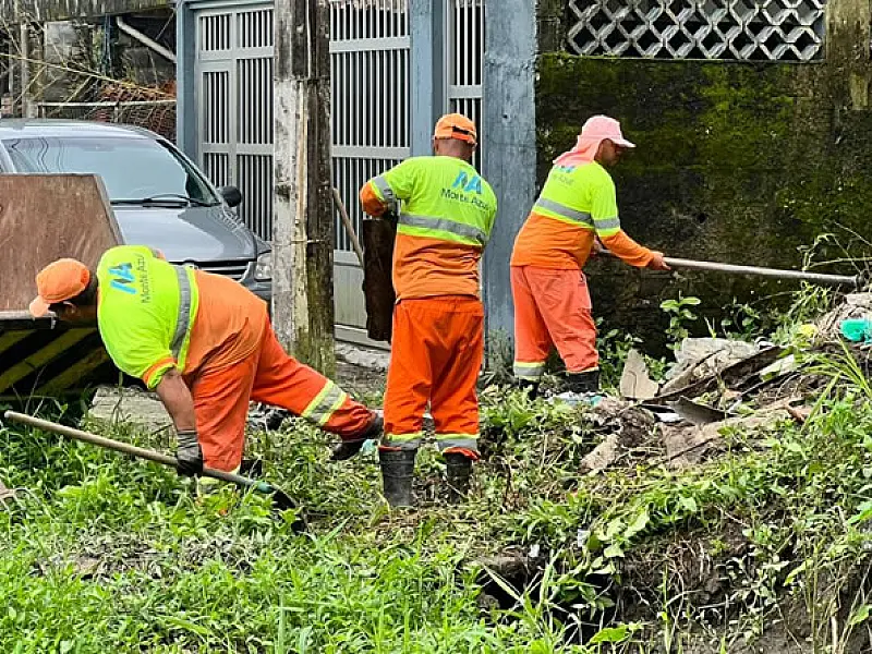 Prefeitura de Bertioga intensifica ações de zeladoria e drenagem após fortes chuvas 