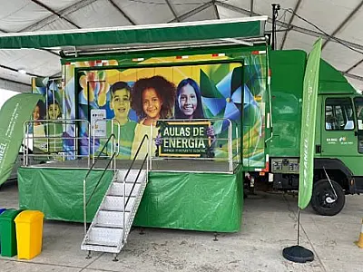 Gincana Verde: alunos destaques visitam carreta móvel da Elektro, em Praia Grande