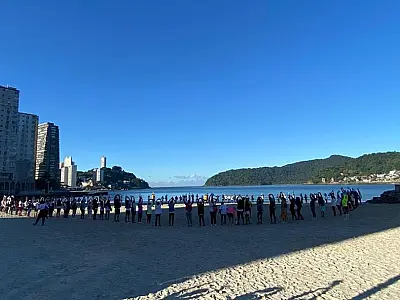 Caminhada de Inverno reúne 180 atletas e trabalha socialização no esporte em São Vicente