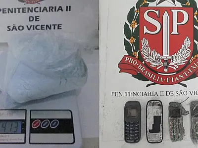 Sabão 'de coca' em pó e microcelulares no ânus: os flagrantes da vez em presídio de São Vicente