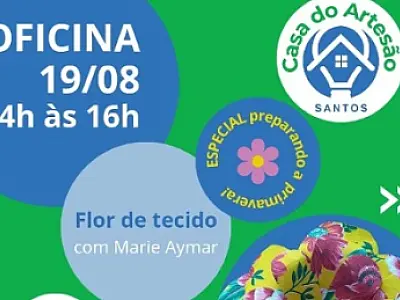 Casa do Artesão de Santos ensina a fazer flores com retalhos de chita nestes sábado