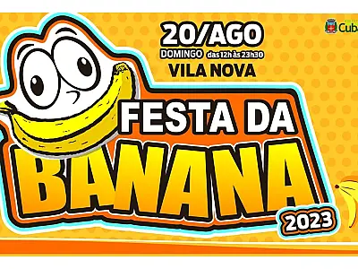 Neste domingo, dia 20, é dia de 'Festa da Banana' na Vila Nova, em Cubatão