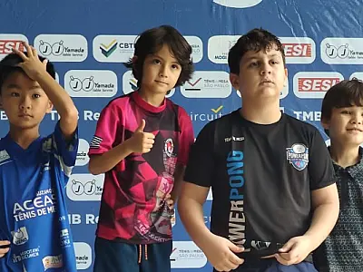 Bertioga brilha em duas Ligas de Tênis de Mesa