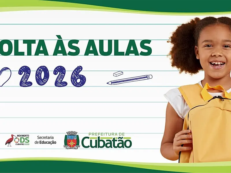 Cubatão tem 'Volta às Aulas' no próximo dia 5 de fevereiro (quinta), na rede Municipal de Ensino