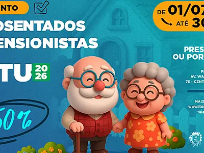 Desconto de 50% no IPTU 2026 para aposentados e pensionistas de Itanhaém segue até 30 de setembro