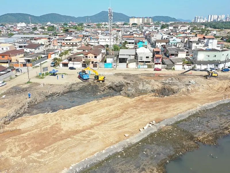 Começa nova fase nas obras dos piscinões de macrodrenagem do Rio Santo Amaro