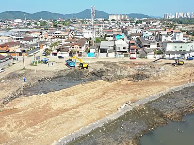 Começa nova fase nas obras dos piscinões de macrodrenagem do Rio Santo Amaro