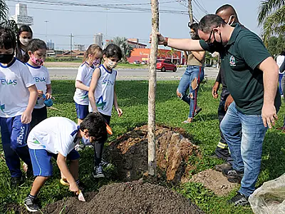 Conscientização: Praia Grande comemora o Dia da Árvore com o plantio de mudas