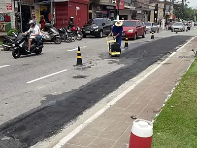 Operação tapa-buraco começa nesta segunda (16) em diversos bairros de Cubatão