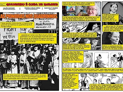 Biblioteca no Centro de Santos abriga exposição 'Quadrinho É Coisa de Mulher'