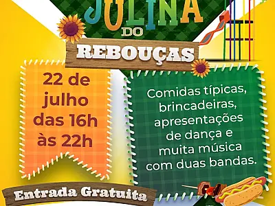 Centro Rebouças, terá "festa julina" com entrada gratuita e repleta de atrações