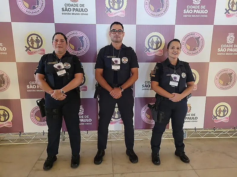 Patrulha Maria da Penha de Guarujá participa de eventos alusivos ao Agosto Lilás