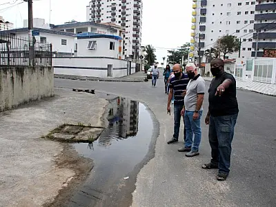 Projeto Cidadania no Bairro faz vistoria na Nova Mirim, emPraia Grande