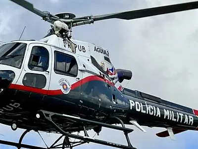 Helicóptero Águia resgata quatro crianças de afogamento no litoral de São Paulo