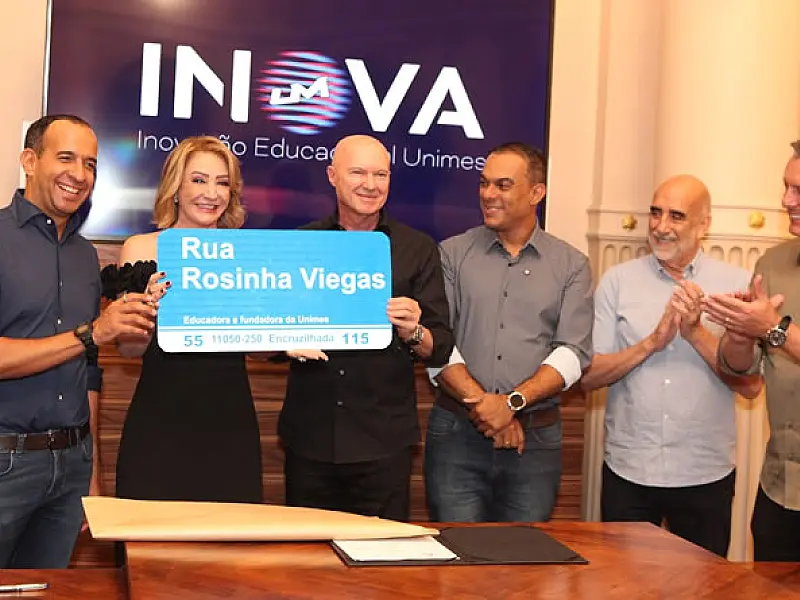Rua de Santos passa a se chamar "Rosinha Viegas"