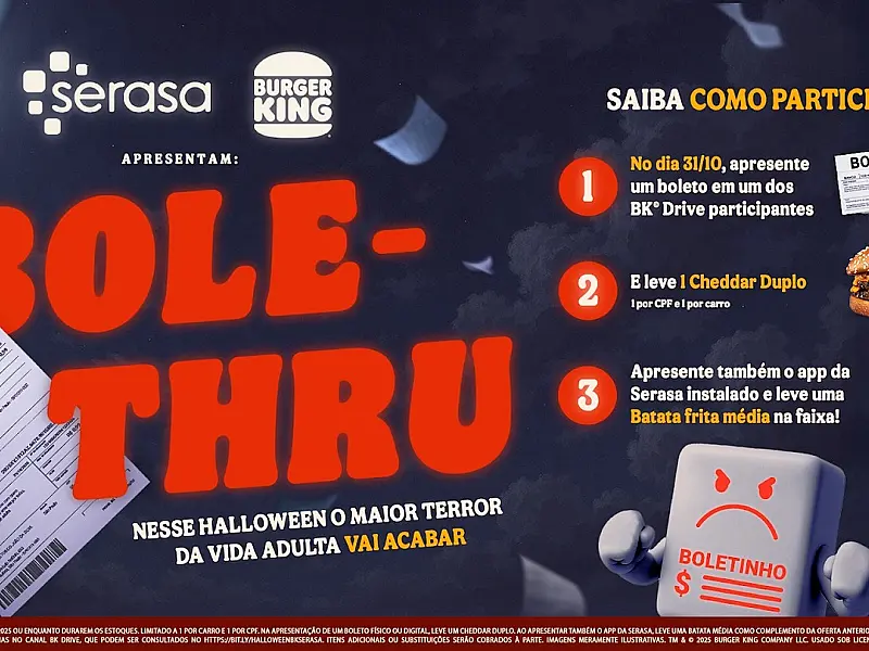 Burger King e Serasa exploram "terror da vida adulta" em ação de Halloween