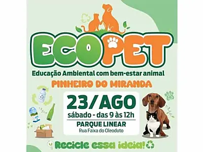 Neste sábado (23) tem Ecopet em Cubatão, com conscientização e preservação ambiental