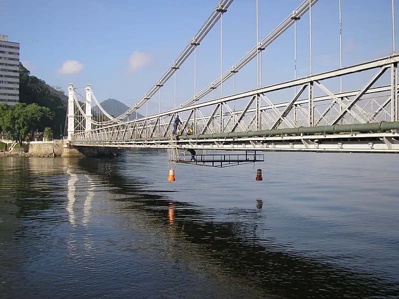 Reforma da Ponte Pênsil, em São Vicente, entra na parte final nesta quinta