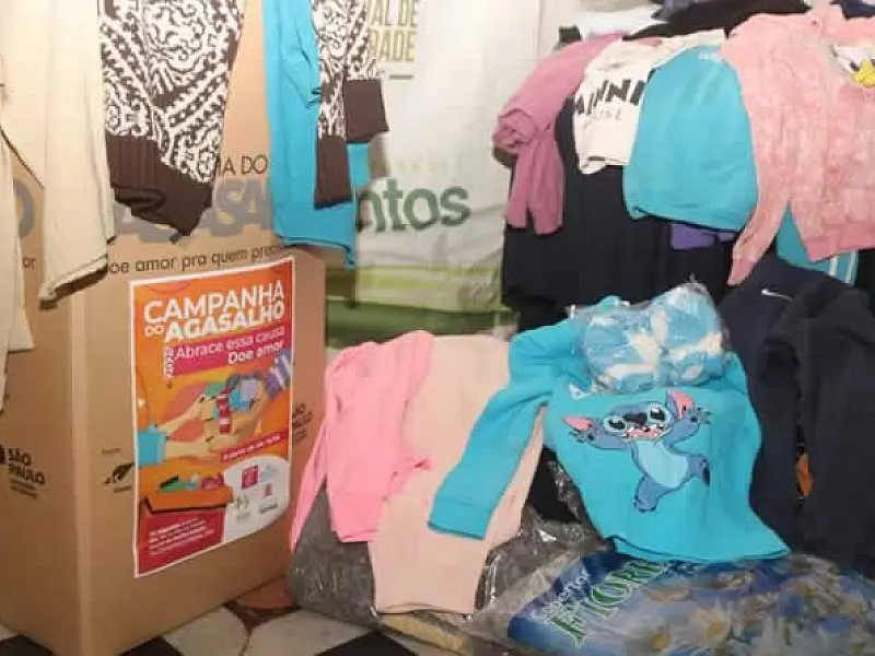 Campanha do Agasalho segue ativa com mais de 20 postos de coleta em Santos