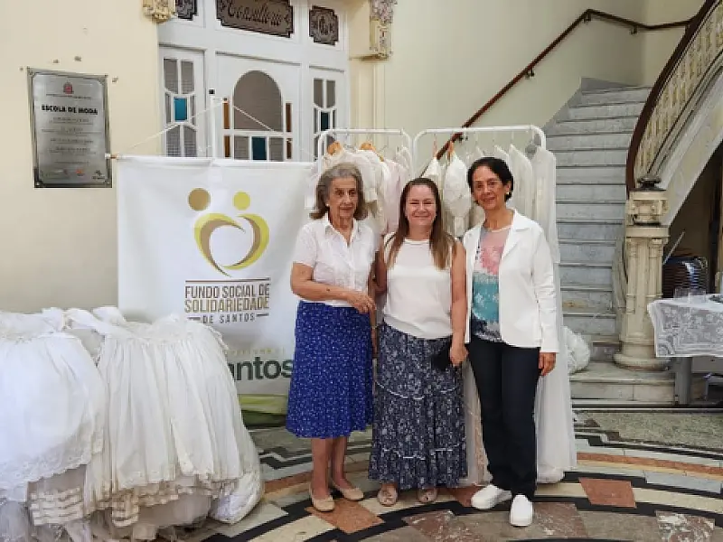 FS Santos recebe doação de 45 vestidos de noivas para Casamento Comunitário