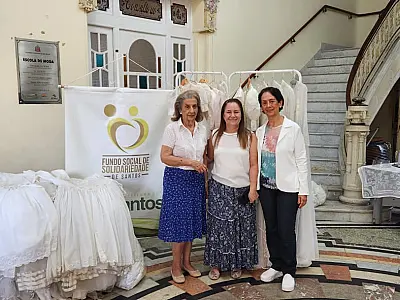 FS Santos recebe doação de 45 vestidos de noivas para Casamento Comunitário