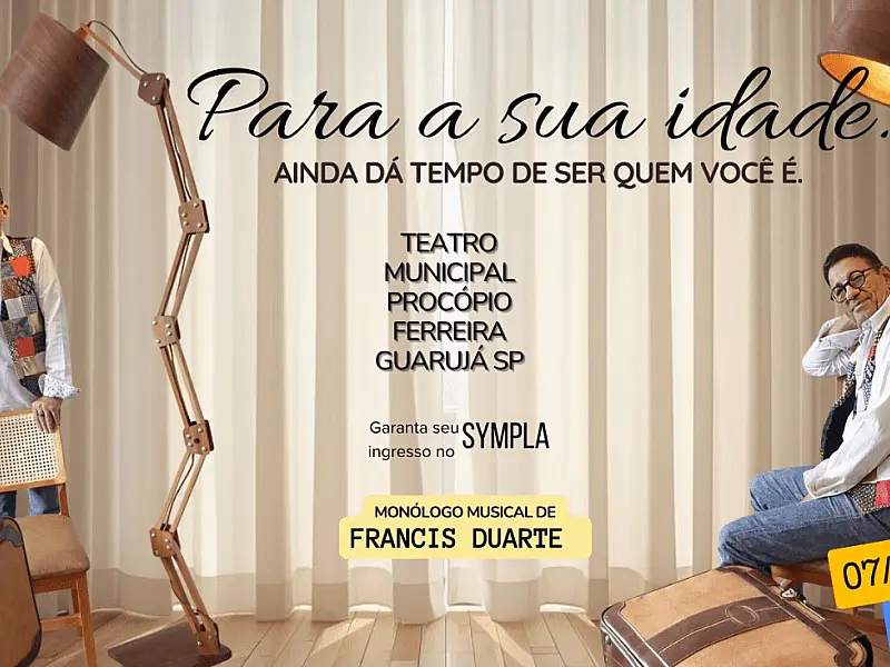Monólogo musical 'Para a sua idade' é destaque no Procópio Ferreira neste sábado (7)