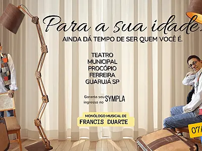 Monólogo musical 'Para a sua idade' é destaque no Procópio Ferreira neste sábado (7)