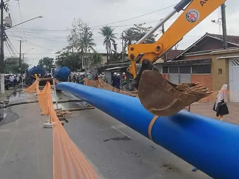 Travessia subaquática para importação de água trará segurança hídrica ao Guarujá