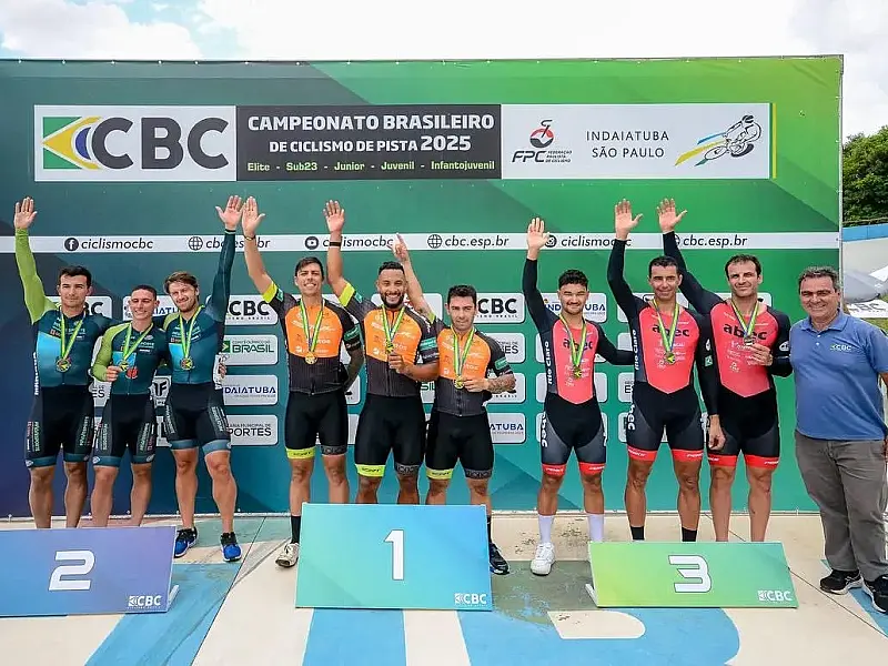 Com 22 medalhas, equipe santista de ciclismo vence Campeonato Brasileiro de Pista 2025