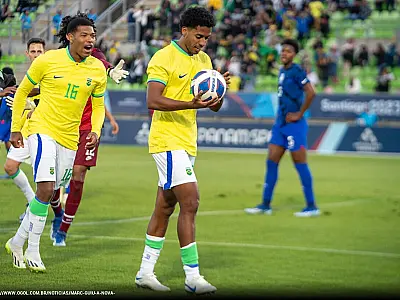 Brasil marca no fim e vence EUA na estreia no futebol masculino no Pan