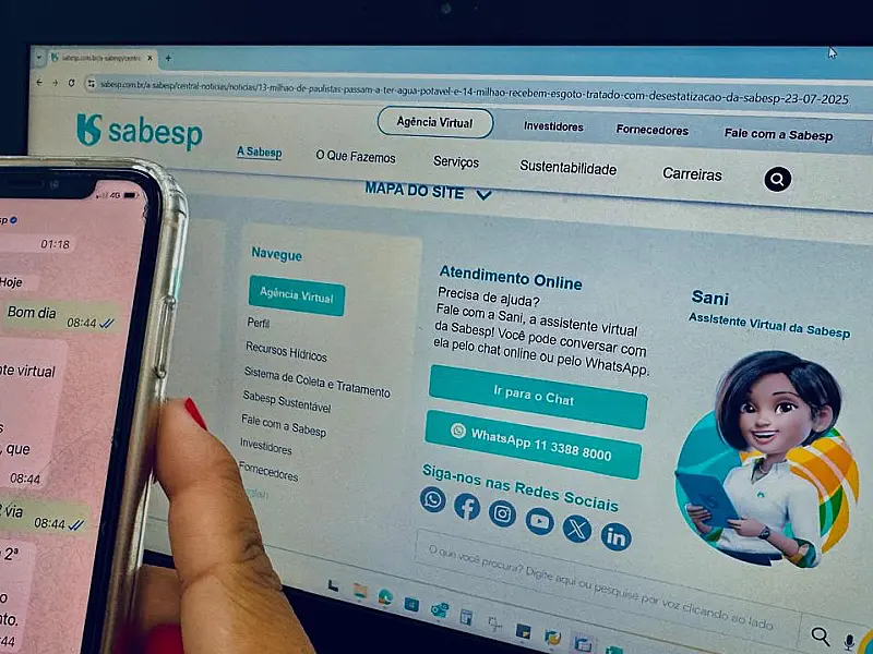 Clientes da Sabesp passam a receber alerta no celular para aumento no consumo de água