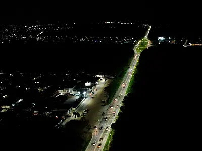 Prefeitura de Bertioga segue com recuperação da iluminação da Rodovia Rio Santos