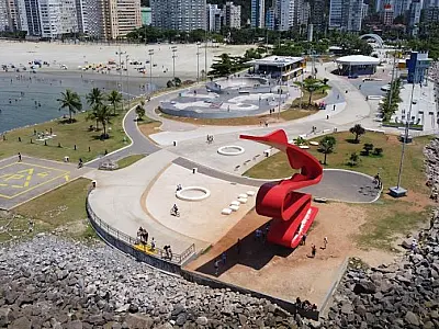 Novo Quebra-Mar é opção de lazer e prática esportiva neste fim de ano em Santos