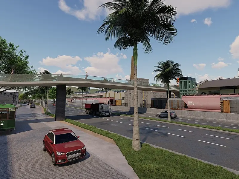 Parque Valongo terá passarela para integrar atrações do Centro Histórico ao Porto de Santos