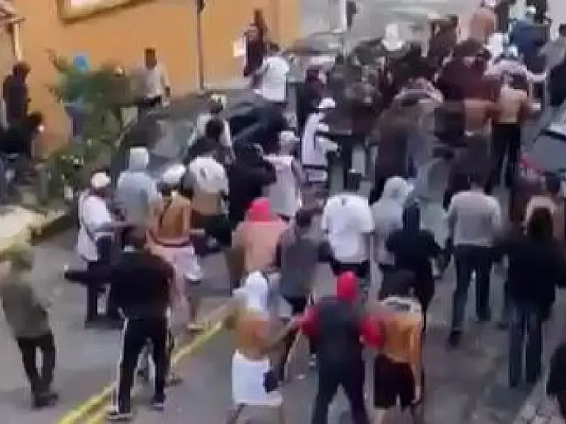 Dezoito pessoas são detidas após briga entre torcedores do Santos e do Coritiba; veja vídeo