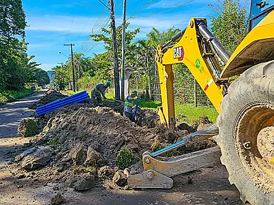 Sabesp inicia obras de extensão da rede de água no Parque Vergara, em Itanhaém