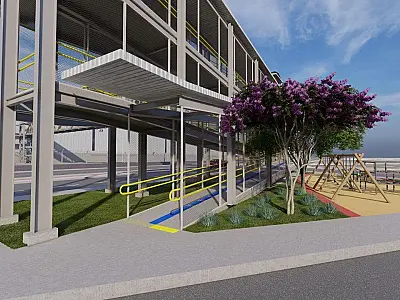 Bairro Estuário, em Santos, ganhará passarela para pedestres e terá praça revitalizada