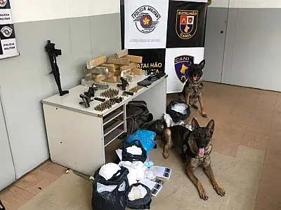 Homem é preso com 30kg de drogas, armas de fogo e munições em Santos