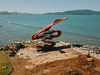 Santistas fazem vistoria em obras do Novo Quebra-Mar