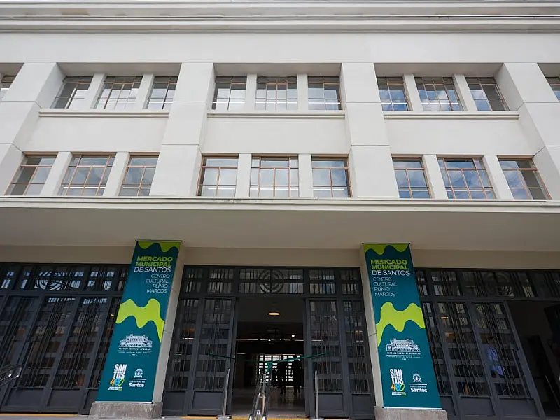 Governo de SP entrega obras de revitalização do Mercado Municipal de Santos