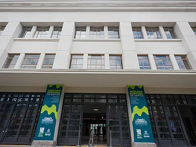 Governo de SP entrega obras de revitalização do Mercado Municipal de Santos